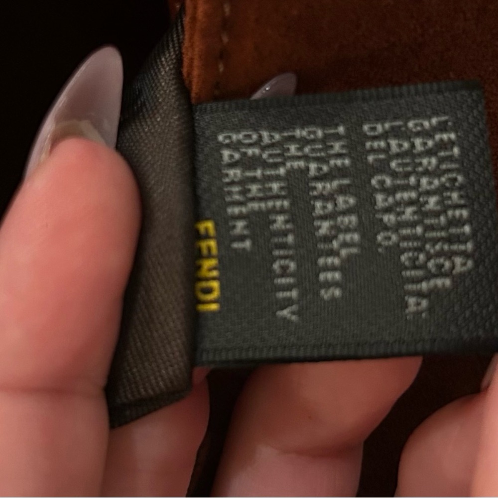 Fendi Brown and Orange Ruched Shoulder Bag - Picture 11 of 13